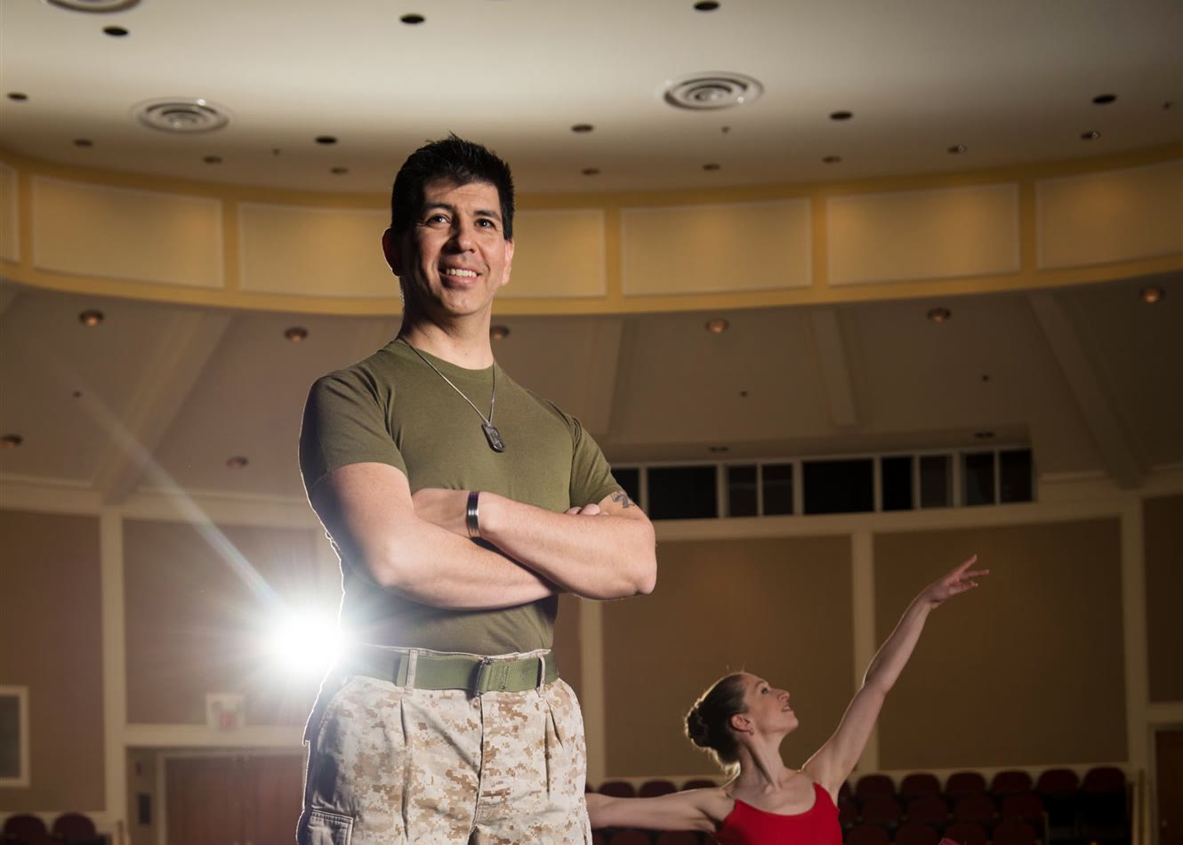 A servicemember at work in their second calling