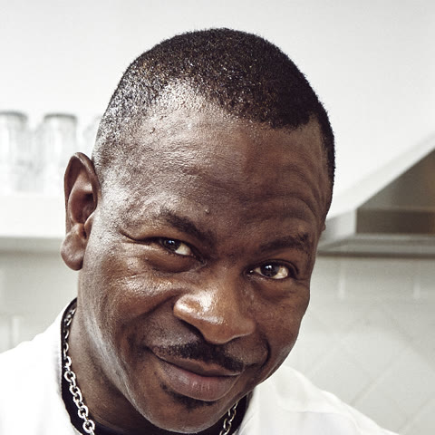 Andre Rush, U.S. Army veteran and White House chef, in his kitchen