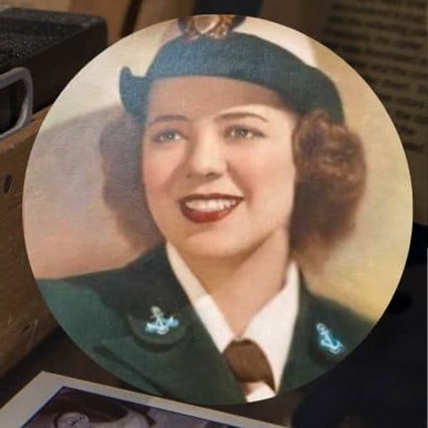 Julia Parsons, U.S. Navy WWII codebreaker, in her Navy WAVES uniform